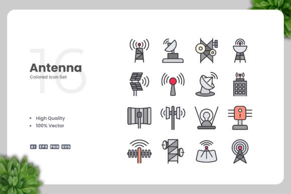 Antenna Color Icons Graphics Review