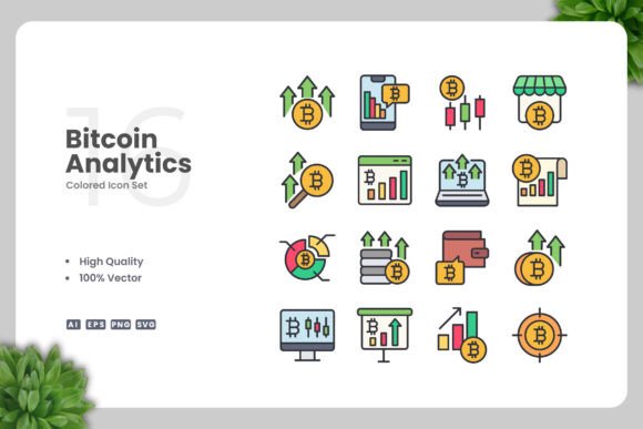 Bitcoin Analytics Color Icons Graphics Review