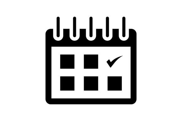 Calendar, Checkmark, Done Icon Graphics and Icons Review