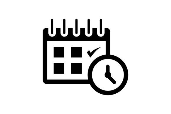 Calendar, Clock, Schedule Icon: An Embroidery Designer’s Take