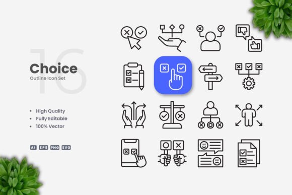 Choice Icons: A Modern Graphic Design Asset for Polished Content Publishing