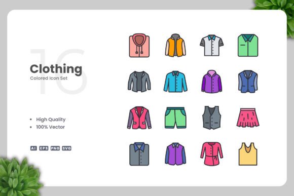 Clothing Color Icons Graphics Review