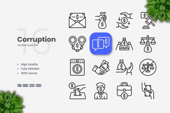 Corruption Icons: A Versatile Graphic Design Asset for Modern Branding
