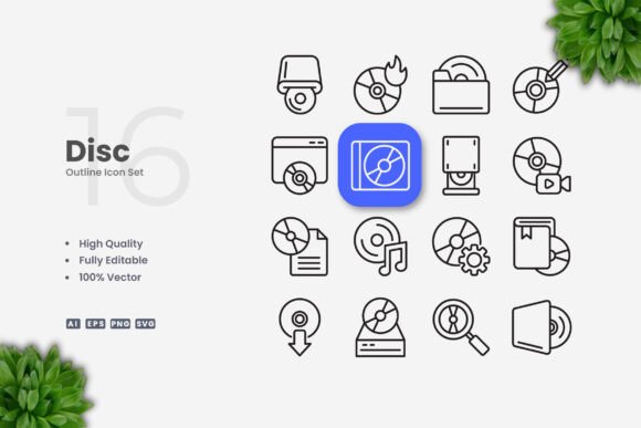 Disc Icons: A Modern Graphic Design Asset for Polished Content Publishing