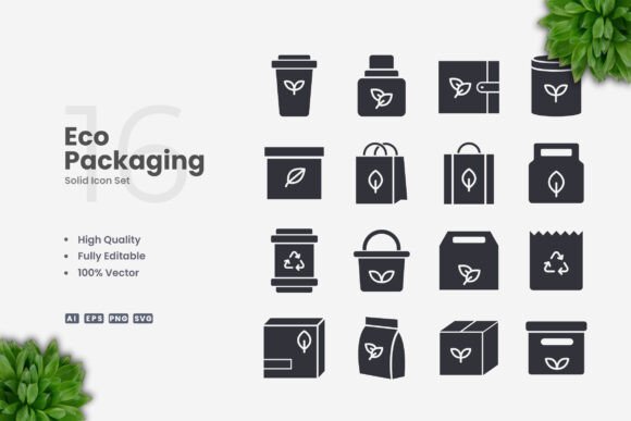 Eco Packaging Solid Icons Embroidery Review