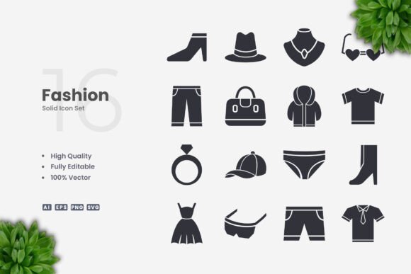 Fashion Solid Icons Graphics Review