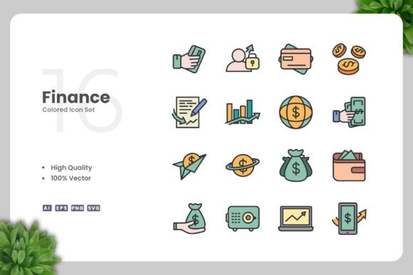 Finance Color Icons: Graphics and Icons Review