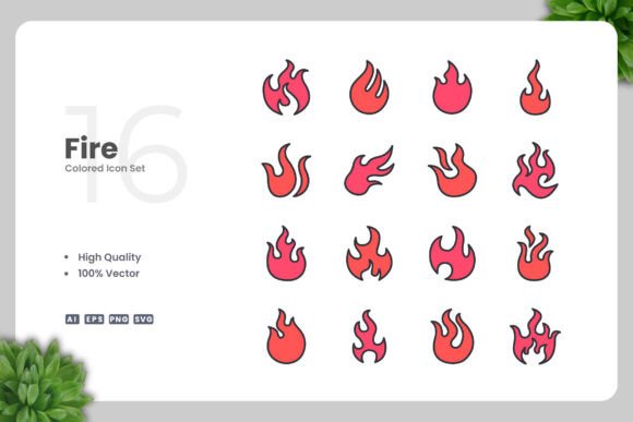Fire Color Icons Graphics Review