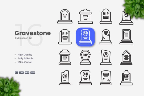 Gravestone Icons: Essential Graphics and Icons for Local Branding