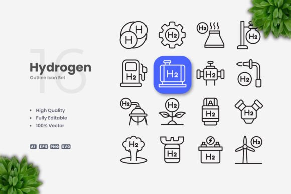 Hydrogen Icons: Modern Graphics and Icons for Brand Visuals