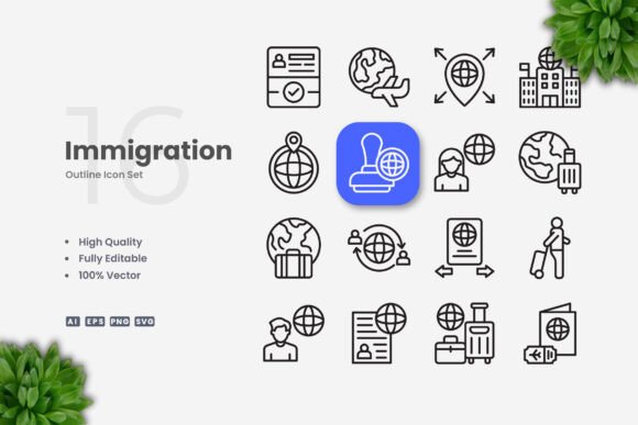 Immigration Icons Graphics Review