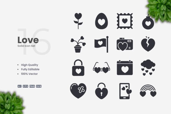 Love Solid Icons Graphics Review for Crafters
