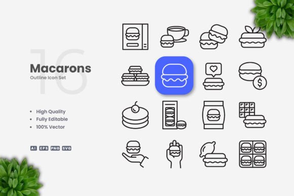 Macarons Icons: A Brand Designer’s Review of Essential Graphics and Icons