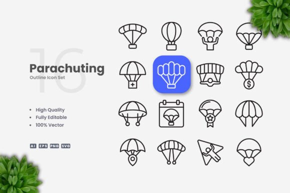 Parachuting Icons Graphics: A Designer’s Review for Local Branding