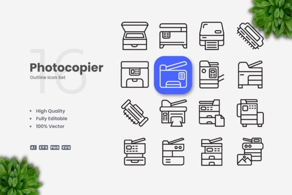 Photocopier Icons Graphics Review