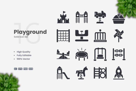 Playground Solid Icons: Essential Graphics and Icons for Digital Sellers